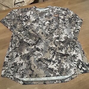 Sitka Gear Core Lt Wt Crew Shirt Mens 2XLT Camo Long Sleeve Base Layer Hunting